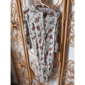 Magical Mamas Toy Story Bamboo Pajama Romper Toddler 3T Jessie Rex Slinky Dog